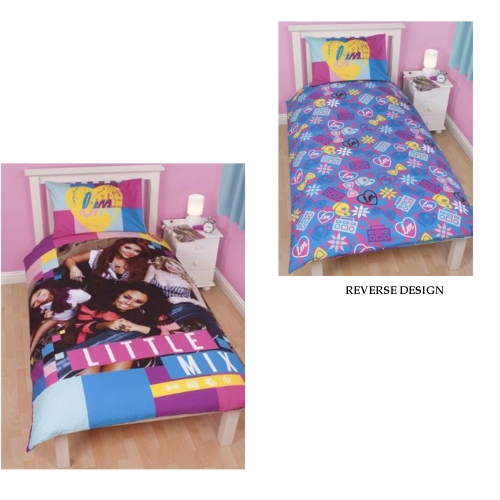 Little Mix 'Neon' Reversible Panel Single Bed Duvet Quilt Cover Set ...