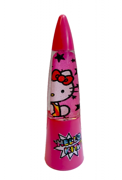 HELLO KITTY BOWS GLITTER LAVA LAMP BED TABLE OFFICIAL 5021703651387 