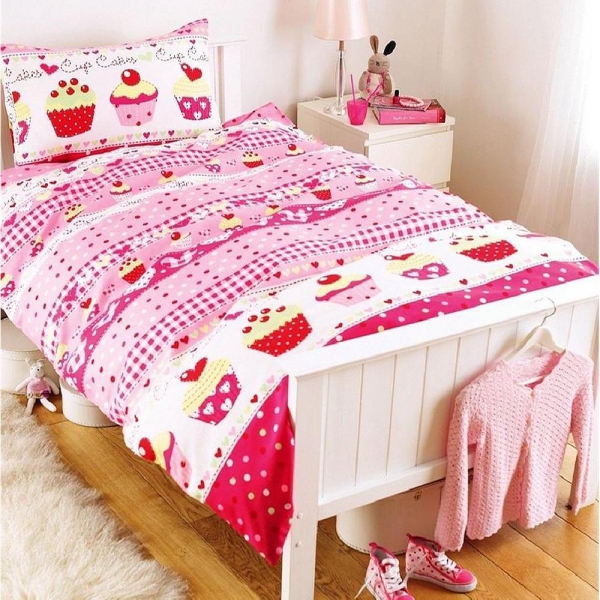 Cup Cakes Rotary Single Bed Duvet Quilt Cover Set Pillow Case Brand