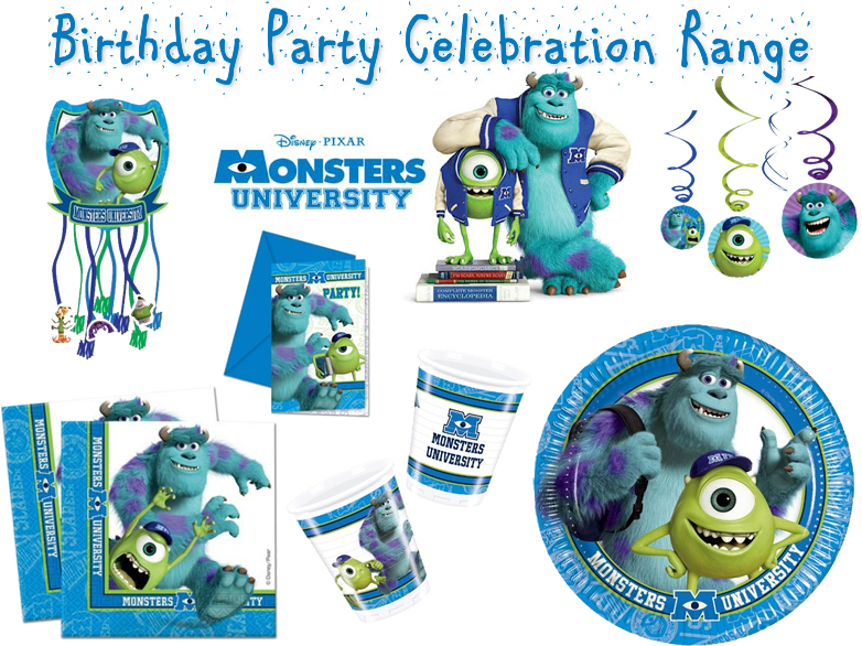 Monsters University Inc Birthday Party Theme Celebration Supplies All Items Gift